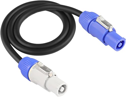 XMSJSIY PowerCon-Stromkabel AC PowerCon-Eingang zu PowerCon-Ausgang 12AWG 3-Pin-Stromverlängerungskabel für LED-Schirmstrahl-bewegliches Kopflicht, Bühnenlicht-Leistung 1M