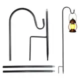 Garten Schäferhaken, Hirtenhaken, Gartenstab mit Haken, Schäferstab, Laternenstab, Shepherds Crook Hook, Geeignet zum Aufhängen von Vogelkäfigen, Laternen, Pflanzkörben, Hochzeitsdekorationen, 120cm