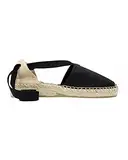 Alpargatus - Valencianische Espadrills in Schwarz mit niedrigem Keilabsatz, Schwarz , 38 EU