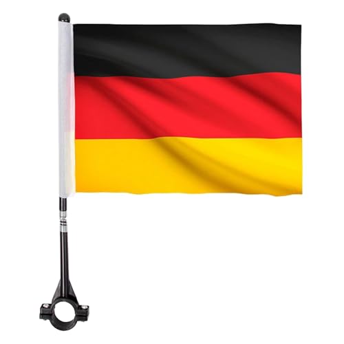 Deutschland Flagge für Fahrrad, Kleine Deutschland Flagge Autofahne Autoflagge Fanartikel für Fußball Fans, DE Fahrradflagge Fahrradfahne Deutschland Fahrrad Fahne für Fußball EM (DE)