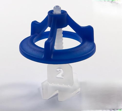 Fliesenverlegehilfe Set 2mm,200 Gewindehauben + 400 Zuglaschen, 600-teiliges Nivelliersystem, Verlegehilfe Gewindehauben, Zuglaschen, Fliesen Werkzeug (6)