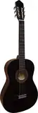 MSA Musikinstrumente 4/4 GITARRE - KONZERTGITARRE SCHWARZ - CLASSIC - HOCHGLANZ POLIERT - MENSUR 64cm - DECKE: Lindenholz