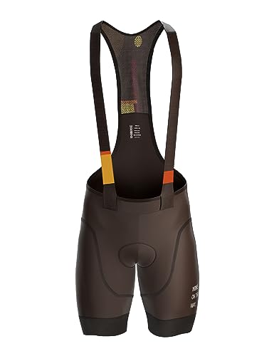 INBIKE Bib Shorts Fahrradhose Herren Kurz Gepolstert Rennrad Hose Radlerhose Sommer mit Sitzpolster Träger Atmungsaktiv Fahrrad Trägerhose für Radsport Braun L