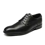 Bruno Marc Herren Anzugschuhe Schnürhalbschuhe Klassischer Business Derby Oxford Hochzeit Schuhe Schnürschuh Lederschuhe SCHWARZ Größe 45 (EUR) SBOX229M-E