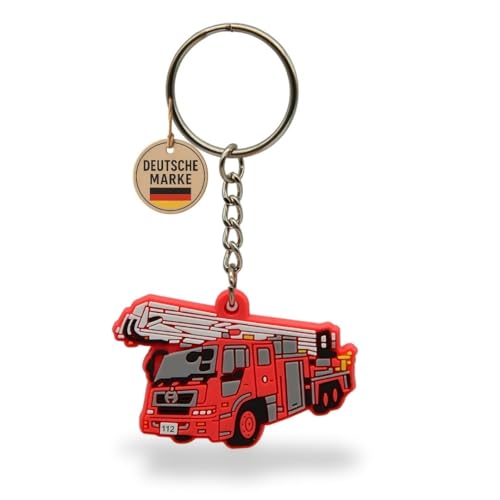 KEYSPACE Schlüsselanhänger Feuerwehr Feuerwehrauto - schöner mitgebsel Anhänger Feuerwehr - Geschenk Feuerwehr Geburtstag