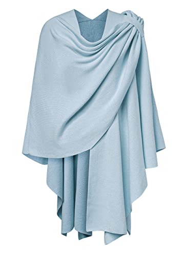 PULI Damen Poncho Schal Cashmere Feeling Strick Cape Cardigan Für Frauen Geschenk Für Mutter