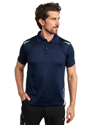 PUMA Workwear Essentials - Premium Arbeitsshirt für Herren, Poloshirt aus robustem Gewebe und Reflektoren - für Handwerk, Bauarbeit und Landwirtschaft, Farbe: Schwarz, Größe: 3XL