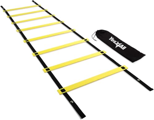 Yes4All Yellow 8-Rung 11 feet Durable Agility Ladder - ²SGQVZ