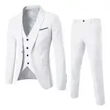 Anzüge Für Herren 3 Teilig Übergröße Männer Klassischer Blazer Weste Hose Knöpfe Smoking Set Premium Party Freizeitanzug Modern