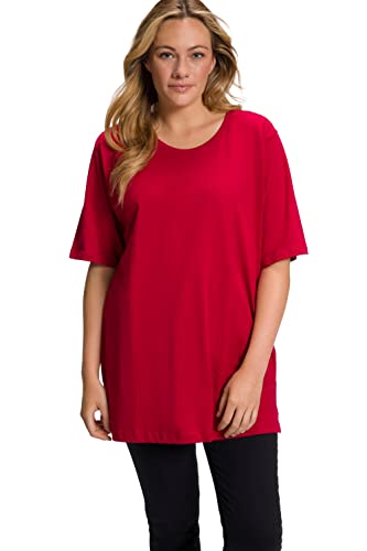 Ulla Popken, Damen, große Größen, Basic-Shirt, Rundhals Mohn 62-64