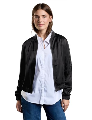 STREET ONE Damen A212259 Satin-Blouson, Black, 32