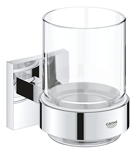 GROHE Start Cube - Glas mit Halter (verdeckte Befestigung, Material: Glas /Metall), chrom, 41097000