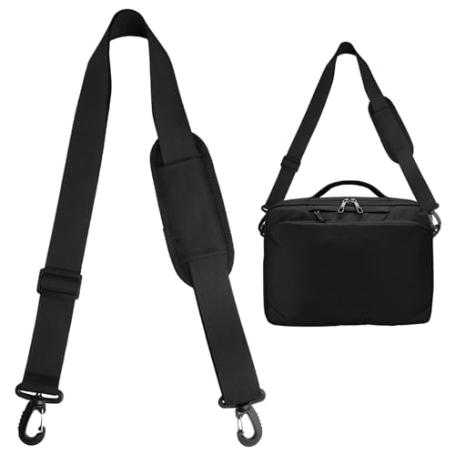 Schultergurt für Taschen Schwarz, Verstellbare Schulterriemen, Taschen Taschengurt Schwarz mit Dickem Anti-Rutsch Polster, 90 bis 160 cm Längen-Einstellbar, für Gepäck Duffel Kameratasche Laptoptasche