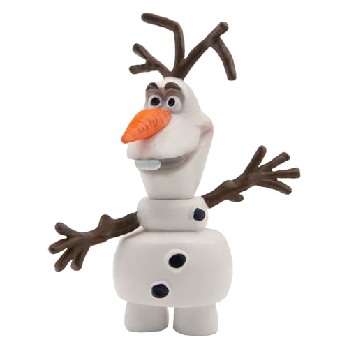 Bullyland 12963 - Spielfigur Schneemann Olaf aus Walt Disney Die Eiskönigin, ca. 6,4 cm, detailgetreu, ideal als kleines Geschenk für Kinder ab 3 Jahren