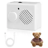Sprachmodul für Kuscheltier & Teddybär mit Aufnahmefunktion, 360 Sekunden Mini Diktiergerät für Stofftiere, Personalisierte Sprachaufnahme für Spielzeug, Soundmodul für Kuscheltier für Kinder DIY
