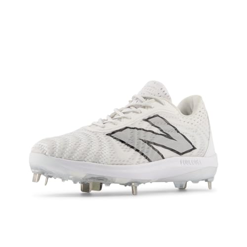 New Balance FuelCell 4040 V7 Herren Metall-Baseballschuh, Optic White/Raincloud, 42 EU