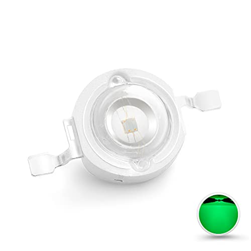 CHANZON 10 Stück High Power LED Chip on Board 1W Grün (300mA - 350mA/DC 3V - 3.4V/1 Watt) Superhelle Intensität SMD COB Light Emitter Components Diode 1 W Bulb Lamp Beads DIY Lighting