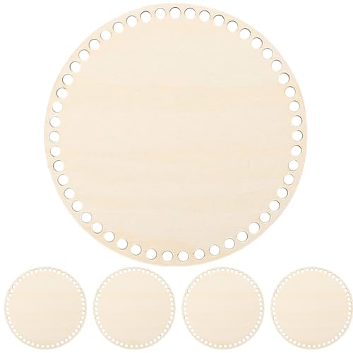 FOMIYES Gehäkelter Korbboden 5 Stücke Unten Kreis Blank Häkeln Strick Basis Former 10 Cm Für DIY Körbe Geldbörse Zubehör Taschenboden Häkeln