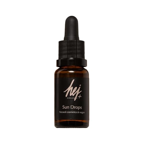 Sun Drops (15 ml) sanfter Selbstbräuner mit DHA & Aloe Vera zum Mischen mit der Gesichtspflege, Anpassbare Bräunung & Streifenfreies Ergebnis, 100% vegan | HEJ ORGANIC