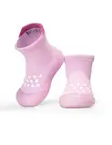 Occulto Baby Krabbelschuhe (Modell: Noah), Sockenschuhe Mädchen & Jungen Pink 12-18 Monate