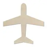 Kleenes Traumhandel - Holz-Flugzeugdeko, 30 cm Länge, ideal für Wand & Tür