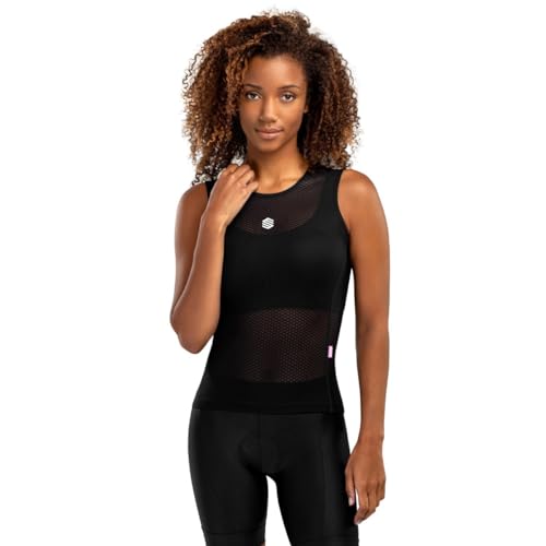 SIROKO - Ärmelloses Radsport-Baselayer für Damen Landscape - S-M - Schwarz