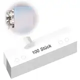 IMPPTE 100 Stück Heftstreifen Selbstklebend Abheftvorrichtung 105×30 mm Heftstreifen 4 Loch Kunststoff Abheftstreifen Klebend Transparent Abheftmechaniken Fur Abheften Von Mustern Zeichnungen