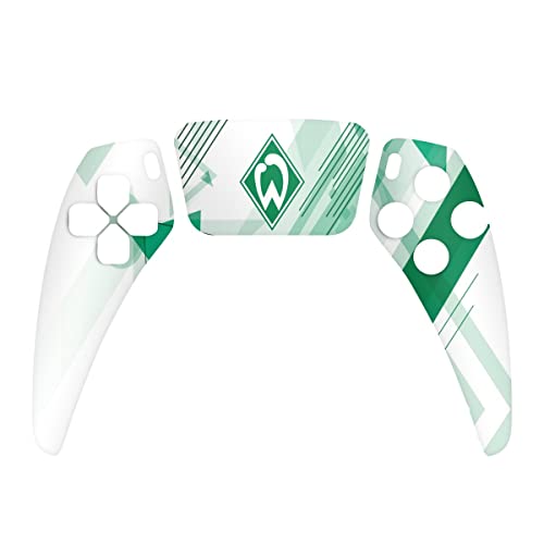 Skin kompatibel mit Sony Playstation 5 PS5 Controller Folie Sticker SV Werder Bremen Muster Offizielles Lizenzprodukt