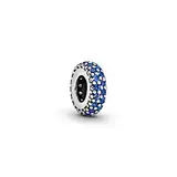 Pandora Moments Blaues Funkelndes Zwischenelement Sterling Silber 791359NCB