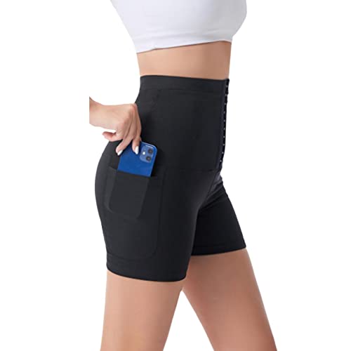 Sauna-Shorts für Damen mit hoher Taille, Saunahose für Frauen und Mädchen, Schlankheits-Shorts mit hoher Taille für sie, schlankmachende Leggings für Sauna, Yoga mit Niktule Taschen