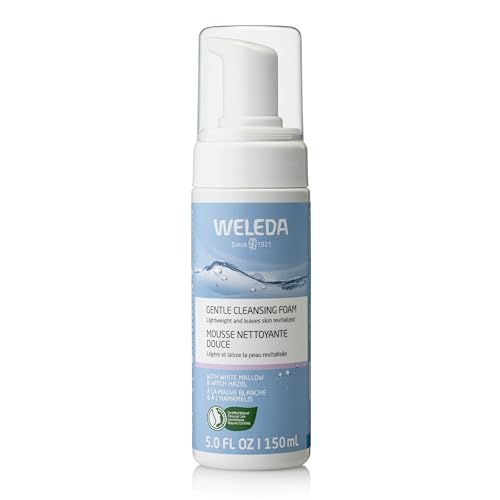 WELEDA Bio Zarter Reinigungsschaum, Naturkosmetik Gesichtsreinigung zur porentiefen Reinigung für normale und Mischhaut, Pflegeschaum gegen unreine Haut im Gesicht (1 x 150 ml)