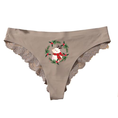 Kostüm-Damen-Sexy, Weihnachts Unterwäsche Damen Sexy Underwear Dessous Lustige Weihnachten Tanga Unterhose Erotic Christmas Slips Skiny Atmungsaktiv Lingerie