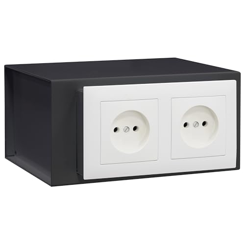 ARREGUI Socket Steckdosensafe | Versteckter Steckdosen Tresor | Unauffälliges Geheimfach für Geld und Wertsachen | Geldversteck in der Wand | Sicheres Geheimversteck für Zuhause | 10x20x15 cm | 2,5 L