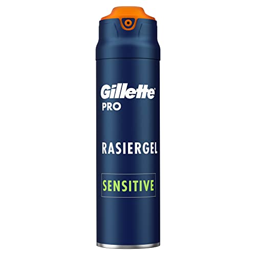 Gillette PRO Bartpflege Rasiergel Männer (200 ml), kühlt die Haut, um sie zu beruhigen und spendet dem Barthaar Feuchtigkeit, Geschenk für Männer