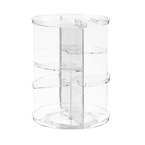 Kosmetik Make Up Organizer,360°Drehbar Aufbewahrung,Transparent Adjustable Multifunctional for Dresser, Kosmetik-Organizer für Schminktisch, Kommode, Schlafzimmer,Bad.