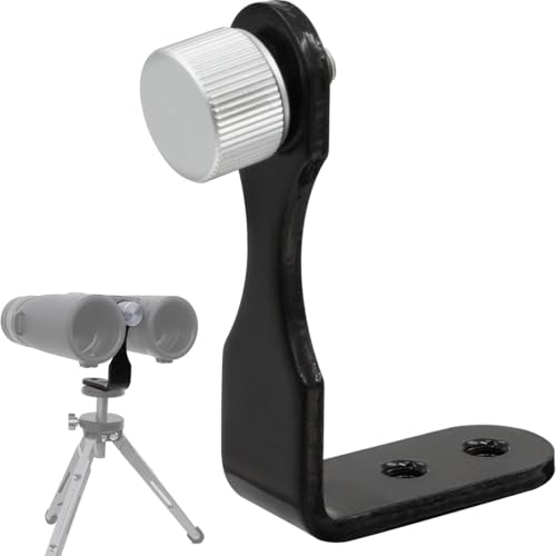GGUFAY Universal Fernglas-Stativ-Adapter, L-Halterung, Metall-Stativ-Montageadapter, 50 mm, mit 1/4" Anschluss für Ferngläser, Teleskop-Kameras
