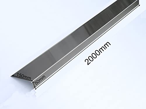 Alu Winkelblech 150x50 mm x 2000mm Kantblech Winkel 90° Alu L-Winkel in vielen Maßen Alu Blank Natur Fassaden Dach Verkleidung Wand Abdichtung Mauer Abdeckung (150mm x 50mm x 2.000mm)