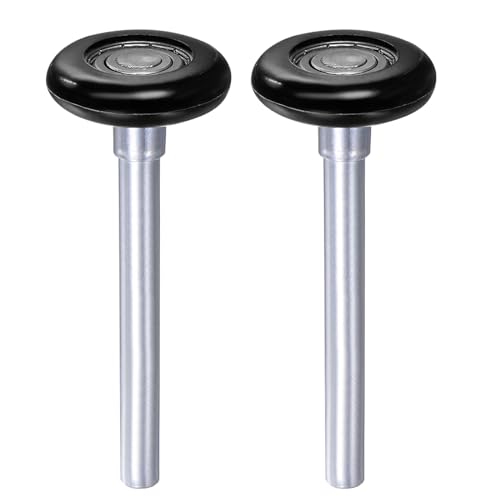 QUARKZMAN 2pcs 1.8" Nylon Garagentorrollen für 2" Garagenbahn, 4.25" Stiel leise Garagentorrollen, 6200zz Präzisionslager 8 Kugeln, Schwarz