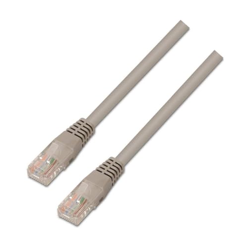 AISENS A133 – 0175 – Netzwerkkabel RJ45 Brauseschlauch (30 cm, 10/100 Mbit/s, Switch/Router/Modem/Patchpanel/Patchfeld/Access Point/Champs-) grau