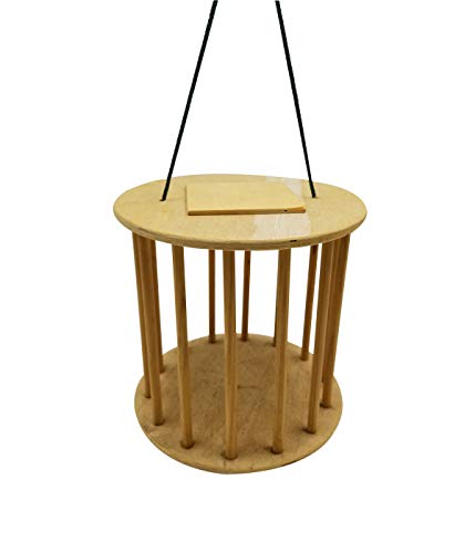 Dehner Kleintierzubehör Heuraufe Natural, Ø 23 cm, Höhe 23 cm, Holz, natur