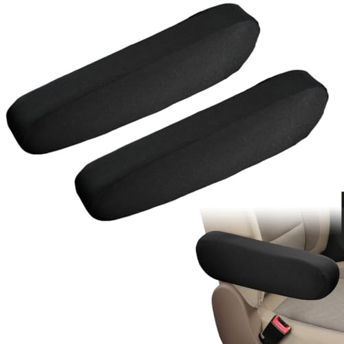 UEIOAVL Polster für Bürostühl-Armlehnen 2er-Set Autositz-Armlehnenbezüge, schwarze Auto-Armlehnenbezüge, Stoff-Autositzbezüge, Armlehnenbezüge, General Motors