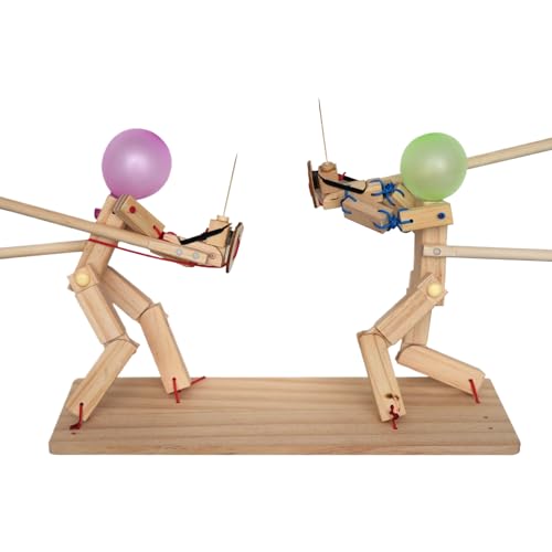 Ballon Fechten Spiel, Holz Fechten Puppen Ballon, Ballon Holz Mann Schlacht, 2 Spieler Wood Wars Spiel, Ballon Kampfspiel, Fechten Puppenspiel