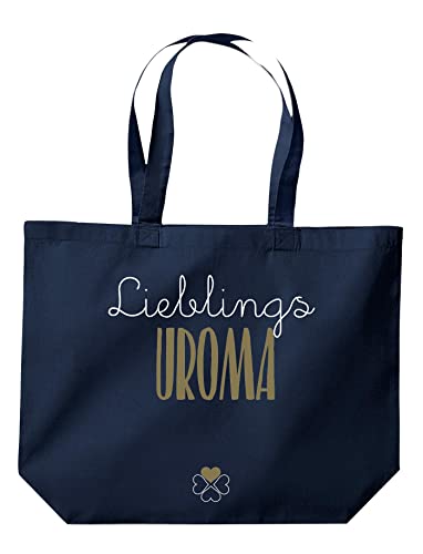 Shirtinstyle Beutel Tasche, Lieblingsmensch Lieblings Uroma, Jute, Shopper, Beutel, Tasche, Farbe Navy