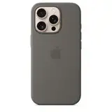 Apple iPhone 16 Pro Silikon Case mit MagSafe – Steingrau 