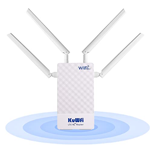 Outdoor 4G LTE Router, Unlocked 4G LTE Cat 4 Modem Router mit SIM-Steckplatz, 300Mbps 4G WLAN Router für IP-Kamera oder externer WLAN-Abdeckung, IP65, abnehmbare Antennen, 48V PoE /12V DC, Plug & Play