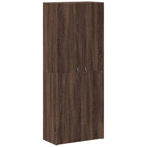 vidaXL Aktenschrank Braun Eichen-Optik 60x32x153 cm Holzwerkstoff, Lagerschrank, Büroschrank, Heimbüromöbel, Aufbewahrungsschrank, Schrank Heimbüro