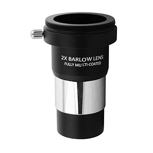 Bysameyee Barlowlinse 2X, 3,2 cm (1,25 Zoll) vollständig mehrfach beschichtetes Metall Barlowlinse mit M42 Gewinde Kamera Connect Interface für Teleskop Okular