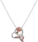 PULABO Halskette Mode Herz Valentinstag Geschenke Charm Hochzeit Damen Zirkonia bequem
