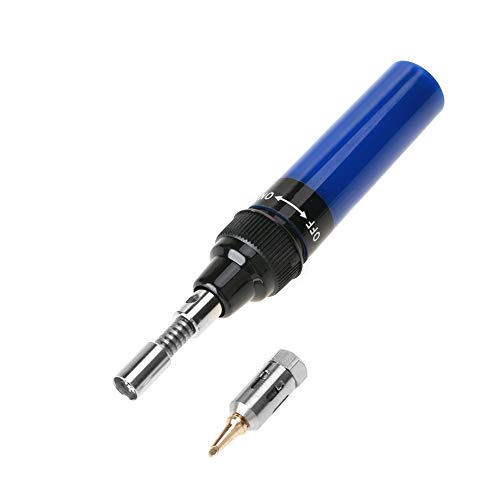 Gaslötkolben, schnurlose Butangasbrenner Lötkolben Gun Welding Pen Tool 1300(Blau)