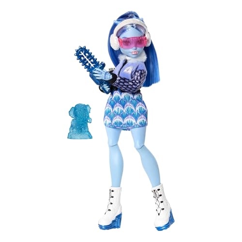 Monster High Fearbook Abbey Bominable Set mit Puppe und Zubehör zum Thema Kunstclub, Collegejacke, Jahrbuch, Mal- und Modellierwerkzeugen, JDR58